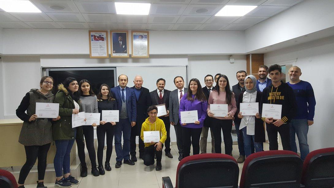 Türk Kızılayından Kan Bağışı Kampanyasına Katılan Okulumuza Ödül 