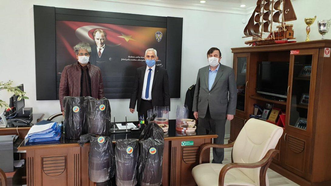 100 Siper Maske Emniyet Müdürlüğü'müze Teslim Edildi