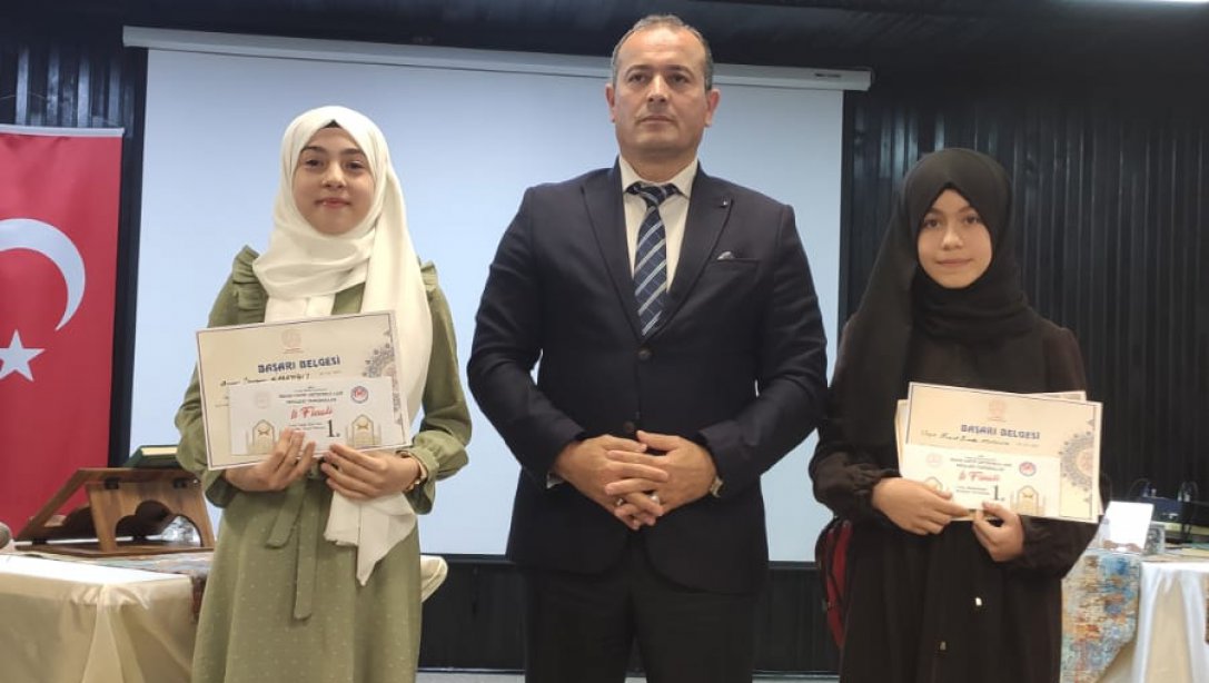 Genç Nida Kur'an-ı Kerim' i Güzel Okuma Yarışmasında Pelitliyatak İmam Hatip Ortaokulu Öğrencimizden İl Birinciliği